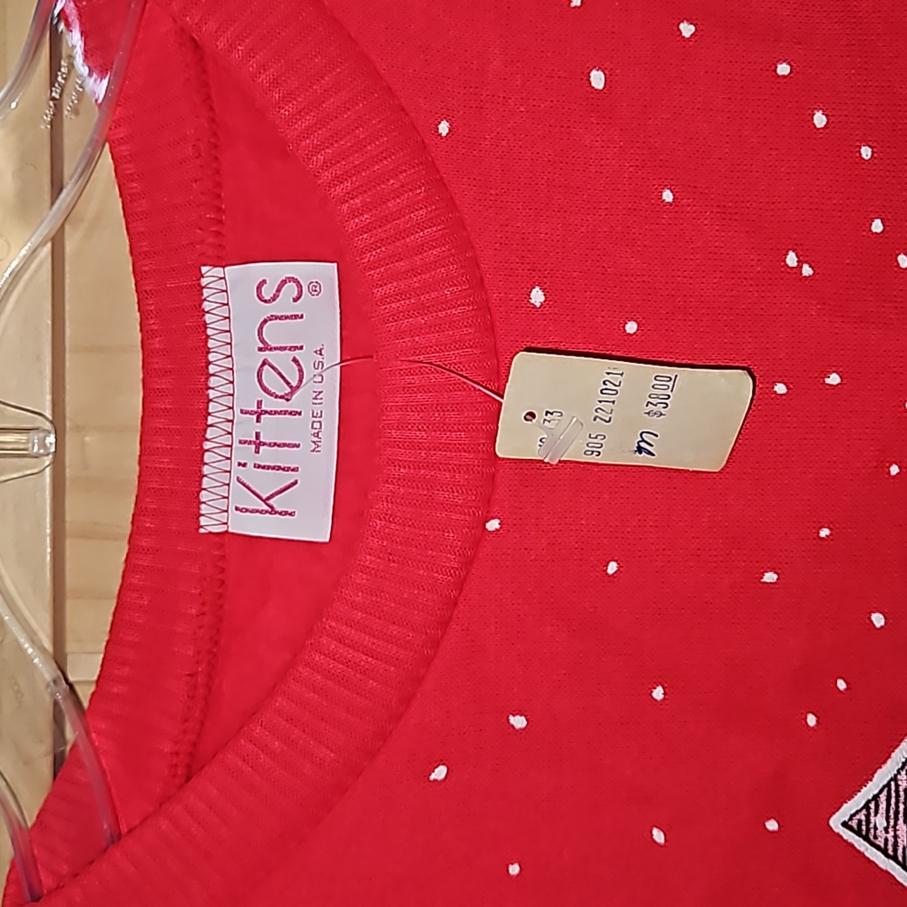 NOS | Vintage "Kittens" Scottie Dog Christmas / Winter Sweater | Medium - Picture 4 of 7